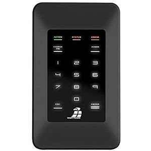 Digittrade HS256S Externe harde schijf SSD 2TB High Security Portable Samsung 850 (6,4 cm (2,5 inch), USB 2.0) 256-bits encryptie, smartcard & PIN