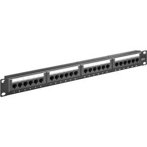 LogiLink - Patch Panel 19 CAT6 24-Port - RAL9005 - Plaatstaal