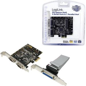 LOGILINK - PC0033 - PCI Express Kaart - 2-Seriële + 1-Parallel Poort
