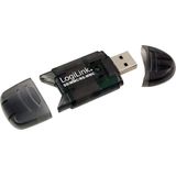 Logilink - 11318 CR0007 - Card Reader - Aluminium - USB2.0 - Voor SD en MMC