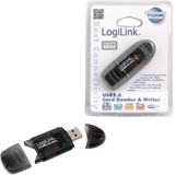 Logilink - 11318 CR0007 - Card Reader - Aluminium - USB2.0 - Voor SD en MMC