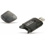 Logilink - 11318 CR0007 - Card Reader - Aluminium - USB2.0 - Voor SD en MMC