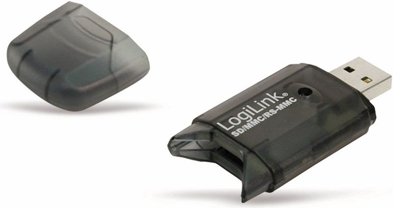 Logilink - 11318 CR0007 - Card Reader - Aluminium - USB2.0 - Voor SD en MMC