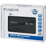 LogiLink - 2.5 SATA USB 2.0 HDD Enclosure - Aluminium - Voor Notebook-Harde Schijven