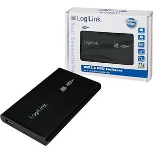 LogiLink - 2.5 SATA USB 2.0 HDD Enclosure - Aluminium - Voor Notebook-Harde Schijven