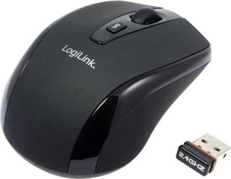 LogiLink ID0031 - Draadloze Muis - Zwart - USB Micro Dongle