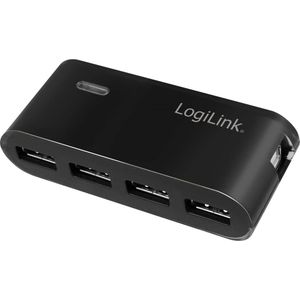 LogiLink - UA0085 - USB 2.0 Hub - 4 Poorten - Zwart