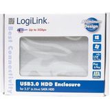 LogiLink UA0106A - Harddisk Behuizing - Zilver - USB 3.0 Super Speed