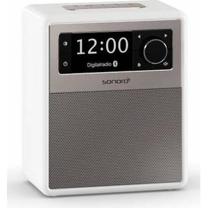 Sonoro EASY Draagbaar Analoog & Digitaal (DAB+, DAB, FM, Bluetooth), Radio, Zilver, Wit
