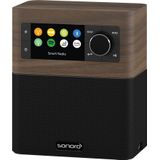 Sonoro STREAM - Zwart - FM/DAB+ Radio - Internet Radio- WiFi - BlueTooth - Walnoot/Zwart