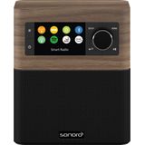 Sonoro STREAM - Zwart - FM/DAB+ Radio - Internet Radio- WiFi - BlueTooth - Walnoot/Zwart