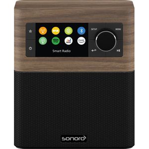 Sonoro STREAM - Zwart - FM/DAB+ Radio - Internet Radio- WiFi - BlueTooth - Walnoot/Zwart