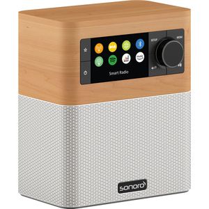 Sonoro STREAM - FM/DAB+ Radio - Internet Radio - BlueTooth - Maple/Wit