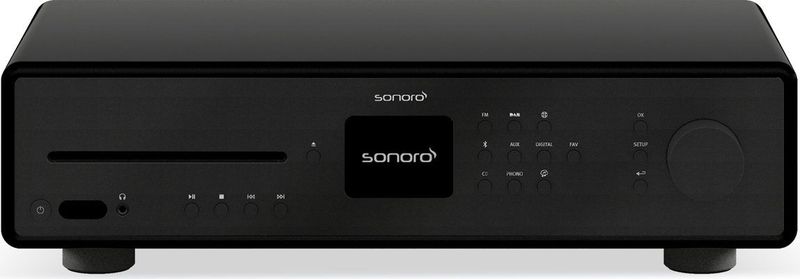 Sonoro - Maestro X - Smart Hi-Fi Receiver - Mat Zwart - Houten Behuizing