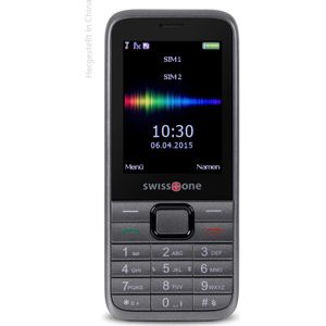 swisstone SC 560 Dual SIM mobiele telefoon met extra groot kleurendisplay met achtergrondverlichting zwart
