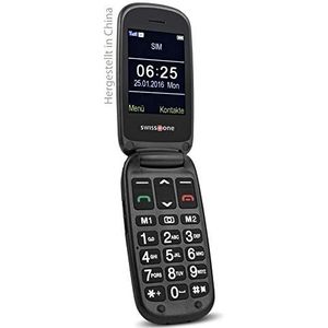 swisstone BBM 625 GSM-Mobiltelefon (6 cm (2,4 Zoll) Farbdisplay und zusätzlichem Außendisplay, mit großem beleuchteten, Kamera/Bluetooth/Notruftaste/Micro-SD), rot
