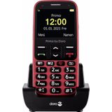 Primo by DORO 368 Senioren mobiele telefoon SOS-knop Rood