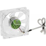Titan Green Vision ventilator (case fan) voor in de PC met Z-Axis lager en super stil - 80 x 80 x 25 mm