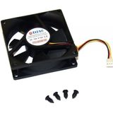 Computerkoeling - 80mm - 3-pins Hoofdboardconnector - Dubbele Kogellager - 0,13A