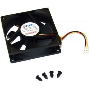 Computerkoeling - 80mm - 3-pins Hoofdboardconnector - Dubbele Kogellager - 0,13A