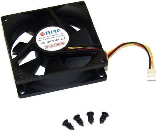 Computerkoeling - 80mm - 3-pins Hoofdboardconnector - Dubbele Kogellager - 0,13A