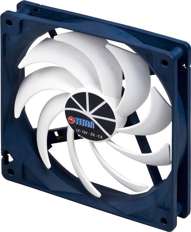 Titan - Kukri-series Ventilator - Case Fan - Z-Axis Lager - PWM-functie - 140 x 140 x 25 mm