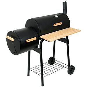 BBQ-Toro BBQ Smoker Grill, houtskool met vuurbox, combinatie, grillwagen houtskoolgrill, barbecue grill met rookoven