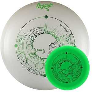 Eurodisc Nightglow Organic Ultimate Frisbee maanschijf, fosforescerend, 175 g, groen