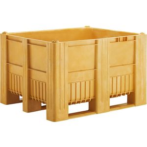 Palletbox, inhoud 610 l, geel, vanaf 10 stuks