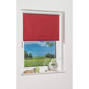 Khome Klemmfix Mini verduisterend rolgordijn, stof, rood, 80 x 150 cm