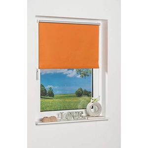 K-Home Klemmfix Mini verduisterend rolgordijn, stof, oranje, 50 x 150 cm