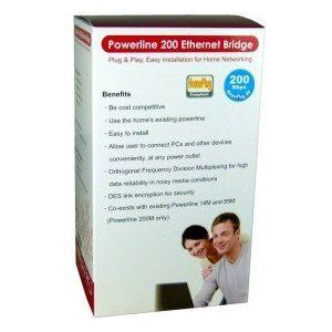 Intertech Inter-Tech PLA-200 PowerLAN Adapter (200 Mbit/s), Powerline, Wit