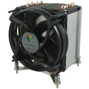 Intertech LGA 1366, 3U, Actief (25 mm), Processorkoeler, Zwart