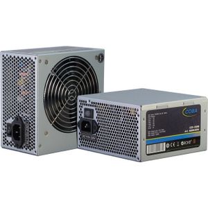 Intertech Coba CES-350W 82+ ATX voeding 350W ventilator 120mm 1x PCI E 6+2 pin 3xS ATA 1x EPS 8 pin 1x FD... (350 W), PC-voedingseenheid, Zilver