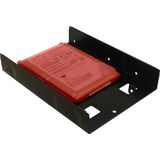 Inter-Tech - Montageframe - Geheugencartridge-adapter - Zwart - 3,5 inch naar 2 x 2,5 inch