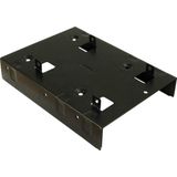 Inter-Tech - Montageframe - Geheugencartridge-adapter - Zwart - 3,5 inch naar 2 x 2,5 inch