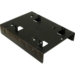 Inter-Tech - Montageframe - Geheugencartridge-adapter - Zwart - 3,5 inch naar 2 x 2,5 inch