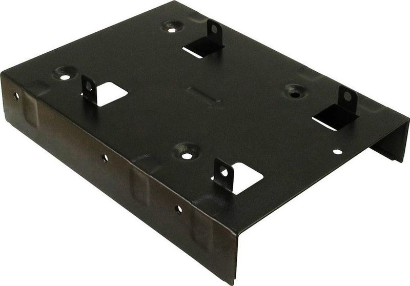 Inter-Tech - Montageframe - Geheugencartridge-adapter - Zwart - 3,5 inch naar 2 x 2,5 inch