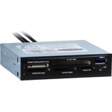 Inter-Tech - CI-01 - Multicardreader - Zwart - USB 2.0 en 3.2 Gen 1