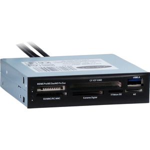 Inter-Tech - CI-01 - Multicardreader - Zwart - USB 2.0 en 3.2 Gen 1