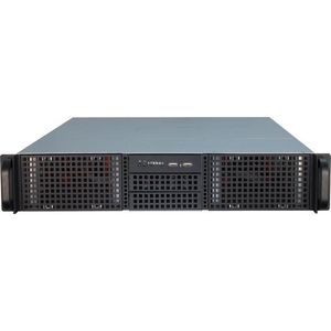 Inter-Tech - IPC 2U-20255 - Rack - Zwart - Staal - Geschikt voor 8 x 3,5 en 3 x 2,5 HDD