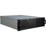 Inter-Tech 3U-30240 Rack - Zwart - Materiaal 1,2 mm - Ondersteunt 10 HDD's