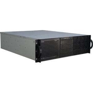 Inter-Tech 3U-30240 Rack - Zwart - Materiaal 1,2 mm - Ondersteunt 10 HDD's