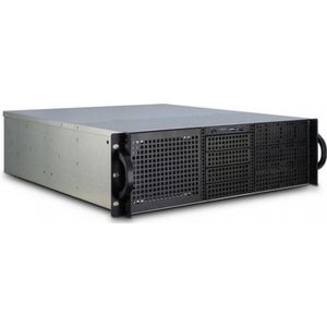 Intertech - IPC 3U-30248 - Server - Zwart - Staal