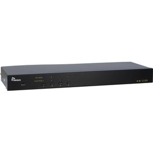 Intertech 4-poorts KVM-schakelaar, 4 x, USB, VGA, KVM schakelaars, Zwart