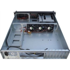 Inter-TECH IPC 2U-2098-SL geïntegreerde luchtfilter in een 48,26 cm 19 inch 1x 5,25 ext. 6 x 3,5 int. 1 x 3,5 ext. 3 x 2,5 int. o PSU