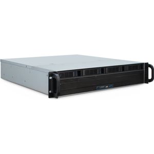 Intertech - IPC 2U-2404L - Serverbehuizing - Zwart - Staal