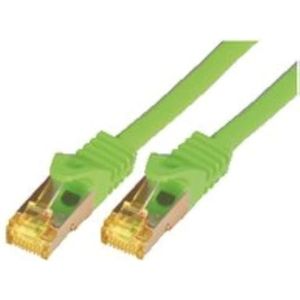 M-Cab 0,25m CAT7 S-FTP netwerkkabel 0,25 m S/FTP (S-STP) groen - netwerkkabel (0,25 m, Cat7, S/FTP (S-STP), RJ-45, RJ-45, groen)