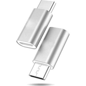 micro-USB naar USB-C adapter zilver