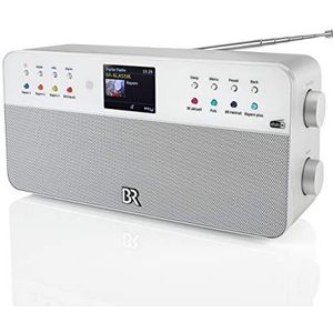 BR - DAB+ Draagbare Radio - Wit - Bluetooth - FM - UKS - RDS - AUX